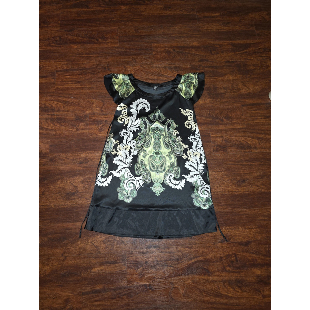 Apostrophe Black Print dress size medium